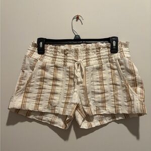 Roxy Striped Tan and Cream Women's Shorts